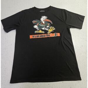 Miami Hurricanes Tee Men’s Large Double Sided “All About The U” NCAA